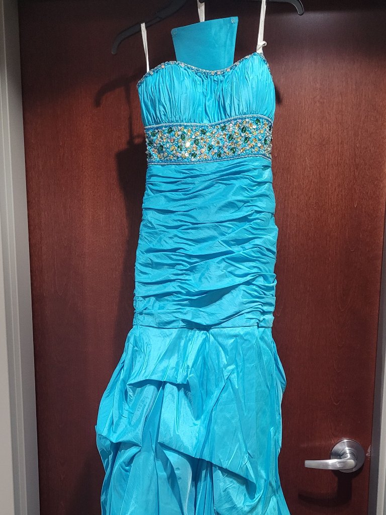 Antonio Castilli 81087 Size 4 Turquoise Prom Dress